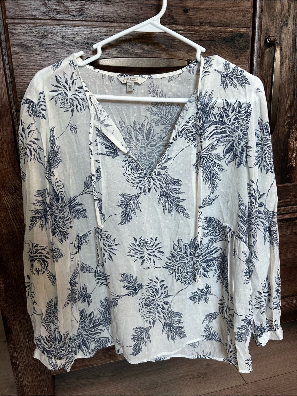Lucky Brand | Tunic with Navy Floral Print
